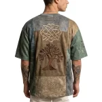 aFetch Tree of Life Celtic Knot Distressed Oversized T-Shirt Back