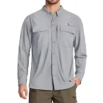 aFetch Utility Pockets Comfortable Fit Shirt Light Grey