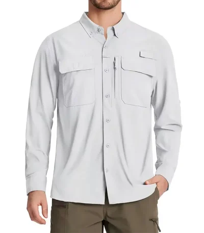aFetch Utility Pockets Comfortable Fit Shirt White