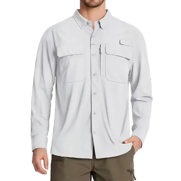aFetch Utility Pockets Comfortable Fit Shirt White